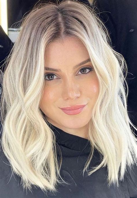 blonde medium length hair